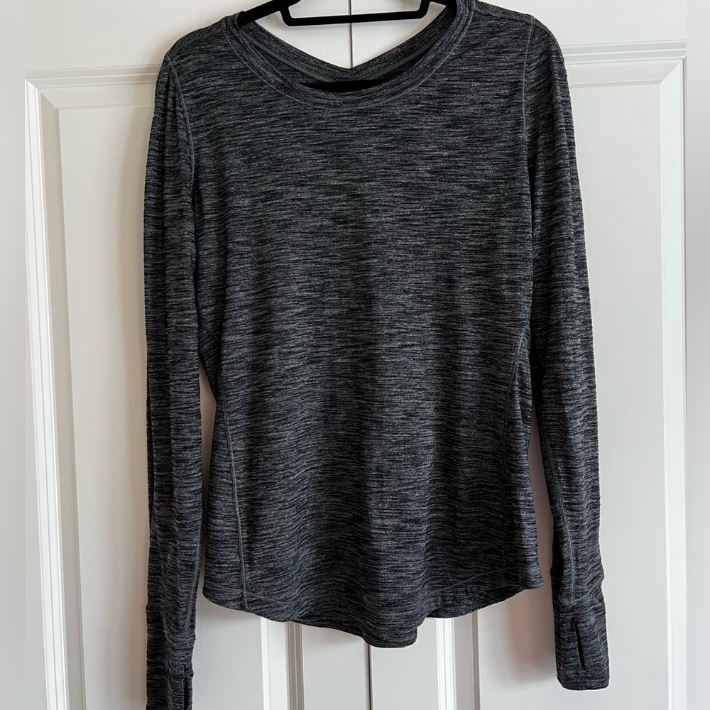 Lululemon Heathered Black lulu long sleeve